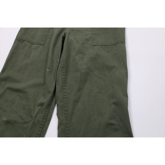Vtg 60s Sweet Orr Mens 30x32 Distressed Union Made Military Utility Pants Green - Picture 7 of 16